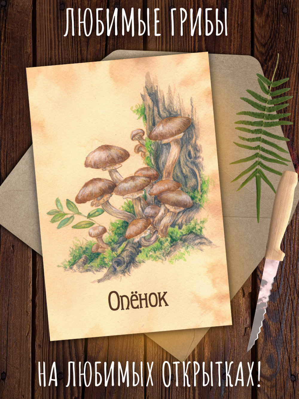 Грибы. 9 открыток