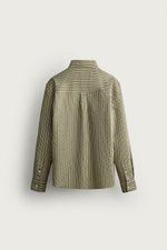РУБАШКА СТРУЯЩЕГОСЯ КРОЯ В ПОЛОСКУ — ZARA