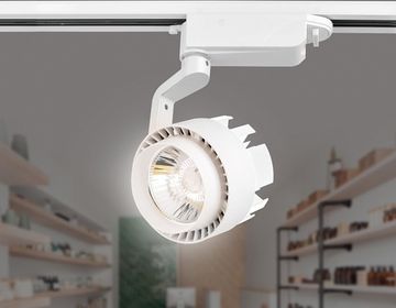 Трековый однофазный светодиодный светильник GL6103 WH белый LED 10W 4200K 24° Ambrella