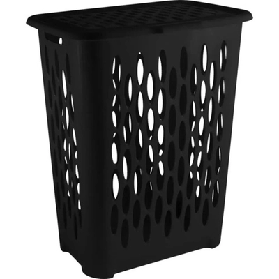 Корзина для белья Keeplex Black с откидной крышкой 37л 42,2х51,5см