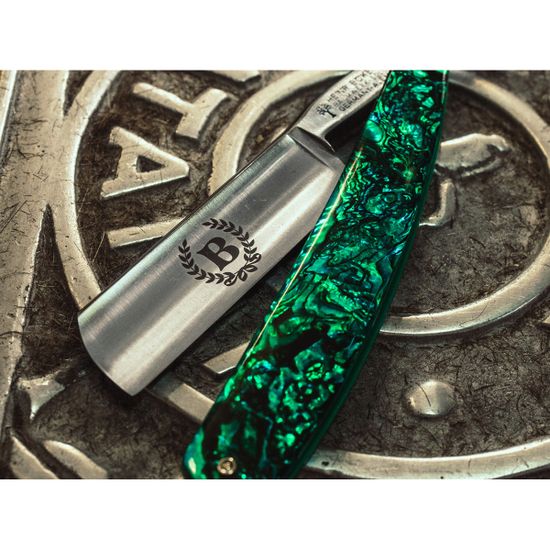 Бритва опасная Boker 140209 Abalone, 6/8, рукоять перламутр клинок из стали Carbon steel, рукоять перламутр