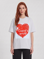 Футболка оверсайз (белый) - Cupid's arrow