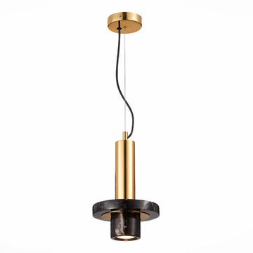 Светильник подвесной 1*GU10 SL1210.403.01 золотистый/чёрный Pietra ST-Luce