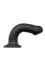Черный фаллос на присоске Silicone Bendable Dildo L - 19 см. (Цвет: черный)