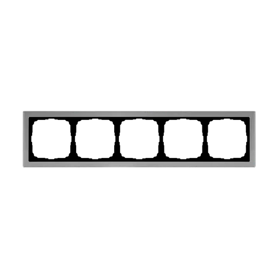 Рамка стеклянная на 5 постов Systeme Electric ArtGallery Pure Алюминий GAL320305