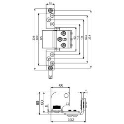 Петля скрытой установки FUARO HH-120 до 120 кг (на 2 петли) /49675/ (1 шт)