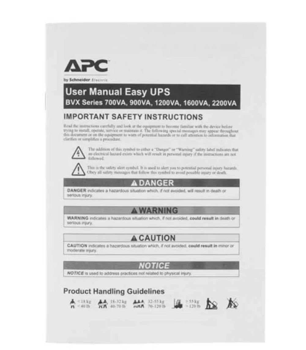 ИБП APC Easy-UPS BVX1600LI-GR black (BVX1600LI-GR)