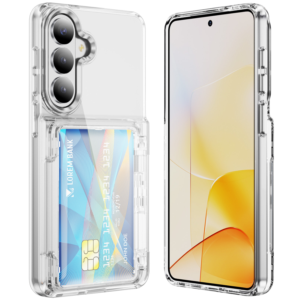 Прозрачный чехол Lumen Case с подставкой 2‑в‑1 и отделением для карт: Samsung Galaxy S26+