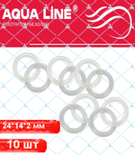 Прокладки "Aqua Line" силикон, 3/4" (24*14*2мм) 10шт