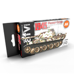 Набор красок AK Interactive 1945 Panzer Colors Set 3G, 6 красок