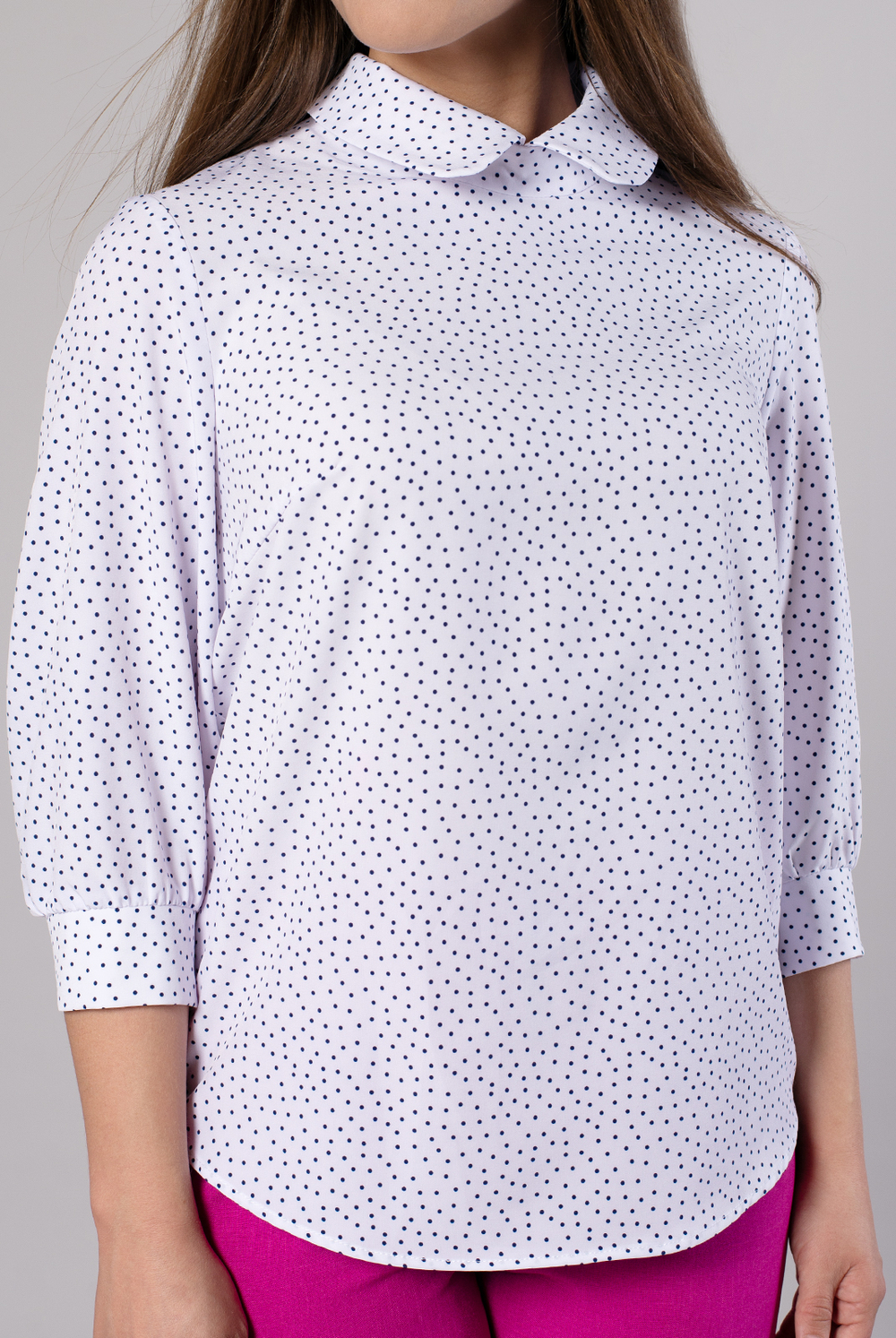 Блузка женская 3430ВП, Синий горох #176СГа093430ВП