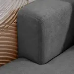 НОВЫЕ ЭМОЦИИ Диван модульный, серый, банкетка слева