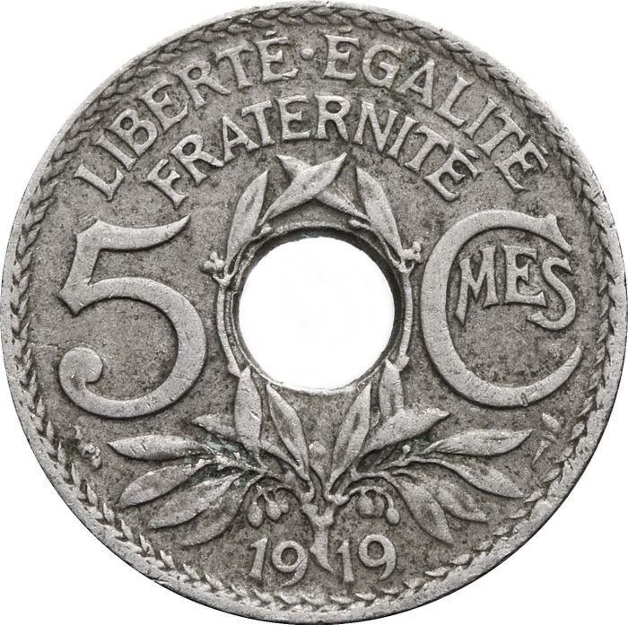 5 сантимов 1919 Франция
