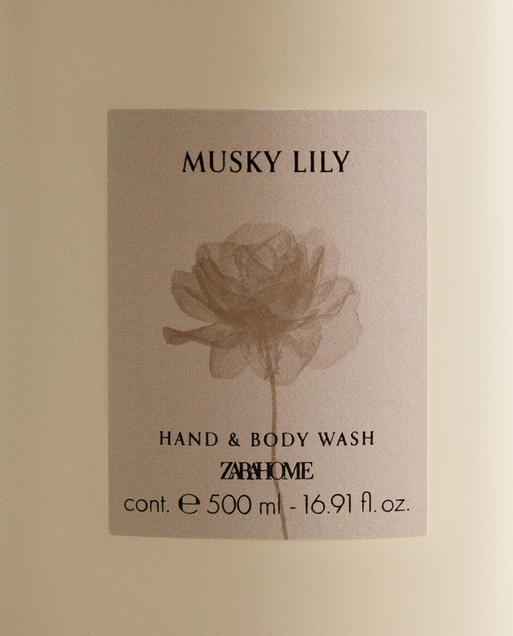 Жидкое мыло Musky Lily 500 мл для рук и тела Zara Home, фото 4