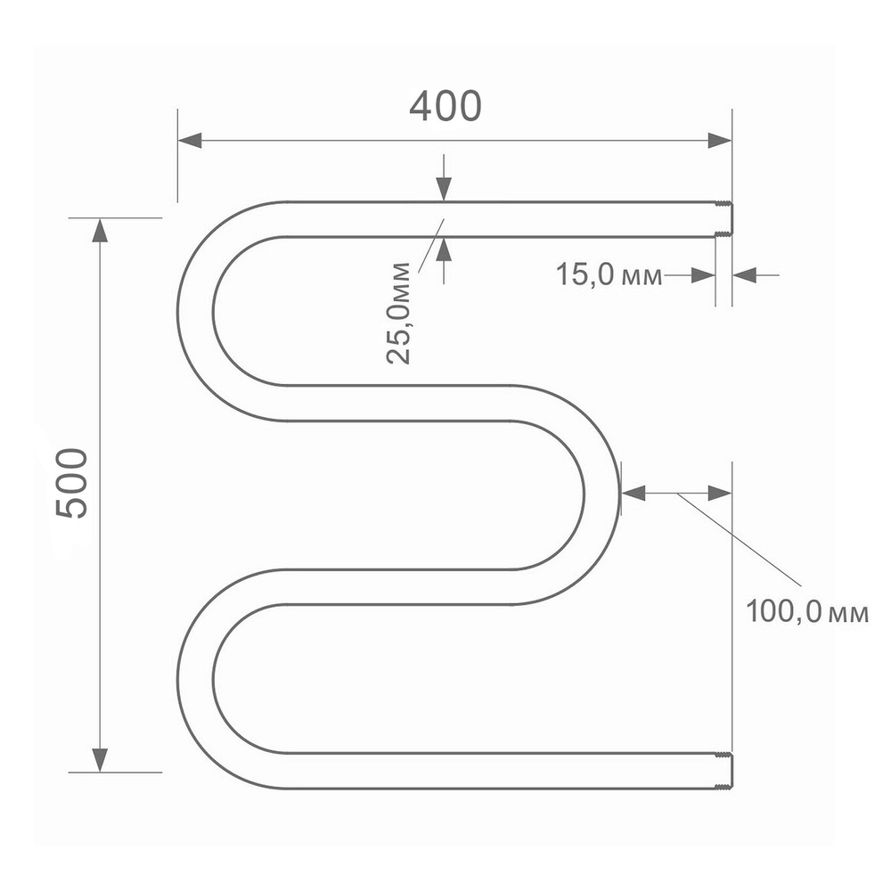 Полотенцесушитель MIXLINE СВОБОДА M/симпл м 50х40 3/4''