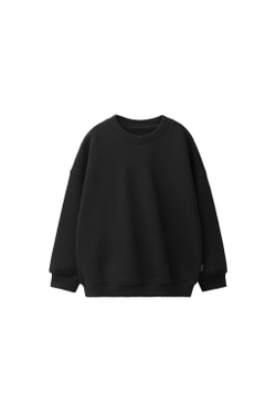 ZARA ОДНОТОННАЯ ТОЛСТОВКА, ЧЕРНЫЙ