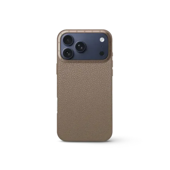 Чехол для iPhone 17 - Зернистая кожа - бежевый