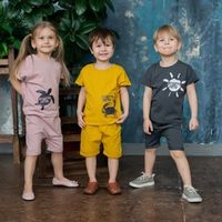 Комплект футболка и шорты-гаремы "ГдетоЛето" Горчица