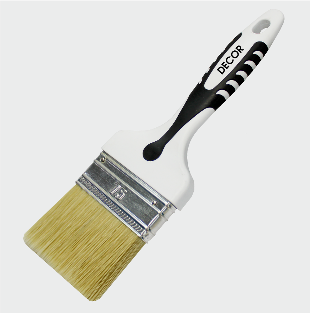 Кисть универсал. 25х15мм,свет.смеш.ворс "B.W. PREMIUM" 2-х комп.ручка DECOR 880-025