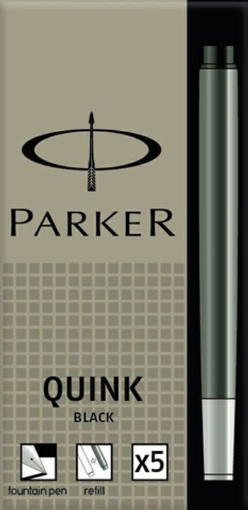 Картридж для перьевой ручки Parker Z11 неводостойкие чернила Black (5шт) (S0116200)