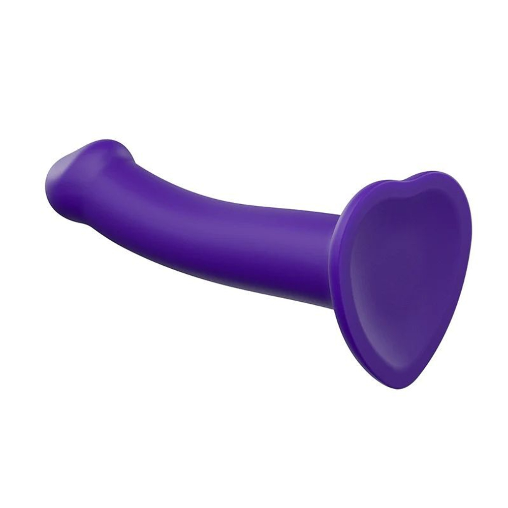 Фиолетовый фаллоимитатор-насадка Strap-On-Me Dildo Dual Density size S - 17 см. (Цвет: фиолетовый)