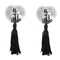 Серебристые пэстисы-сердечки с черными кисточками Bior Toys Notabu NTB-80593