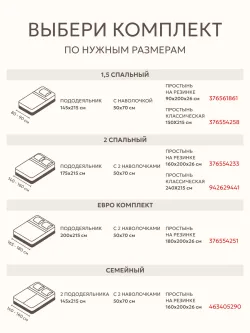 Простынь на резинке 180х200х26 см перкаль Полоски Эко