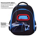 Ранец BRAUBERG KIDS STANDARD, 2 отделения, "Winner of races", 3D-панель, 36х28х14 см, 271385