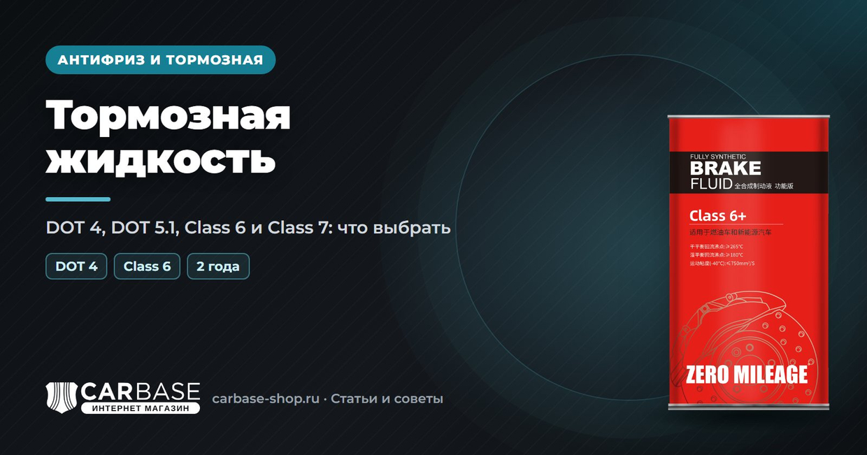 Тормозная жидкость: DOT 4, DOT 5.1, Class 6 и Class 7