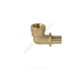 Угольник для PE-X труб аксиальный латунь Дн 20х1/2" ВР РОС