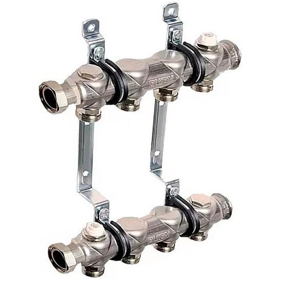 Коллекторная группа Elsen EMi01 1"х3/4", 4 контура из нерж. стали для радиаторного отопления