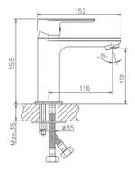 Смеситель для раковины Haiba HB 10575-8 белый