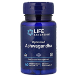 Life Extension, оптимизированная ашваганда, 60 вегетарианских капсул (125 мг в 1 капсуле)