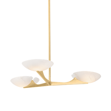 Corbett Malachite Chandelier, 92 cm, Vintage Gold Leaf