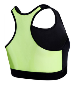 Теннисный бюстгальтер Hydrogen Sports - black/yellow fluo