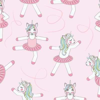 PATTERN WITH Cute Unicorn ballerina.