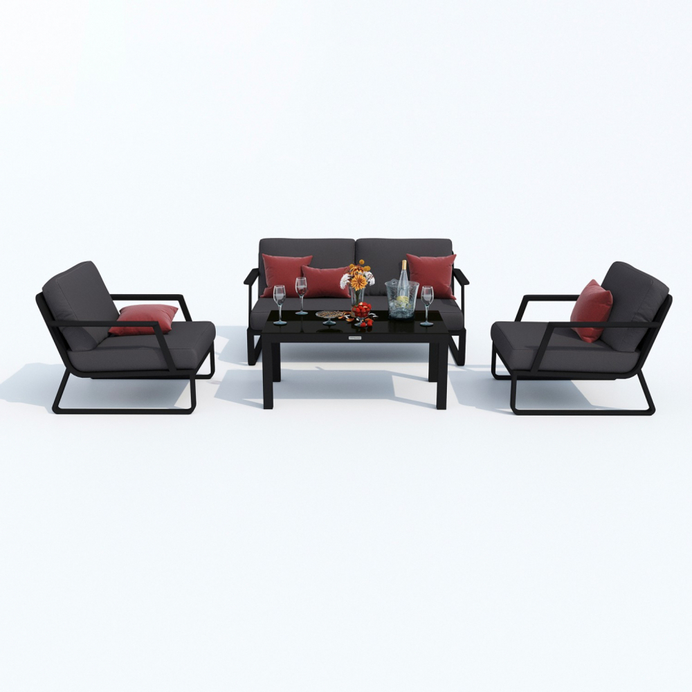 Лаунж зона Ideal Patio ЭСТИВО антрацит - каркас карбон