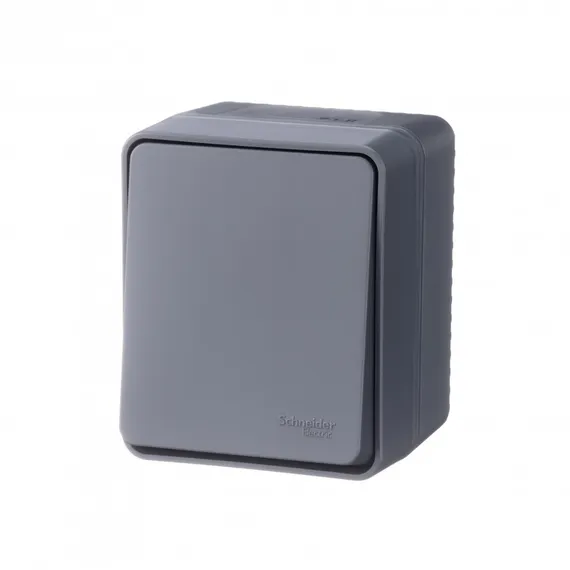 Переключатель проходной одноклавишный IP54 Systeme Electric AtlasDesign Profi54 Антрацит ATN544061