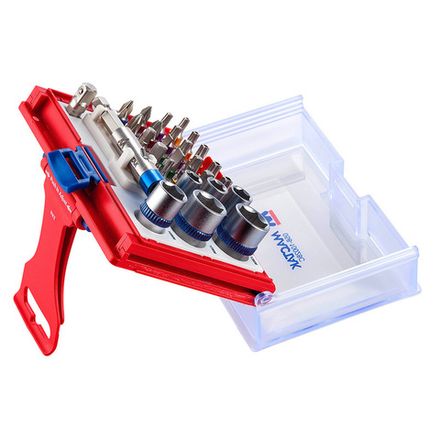 Цена на МАСТАК (058-10028C) Набор вставок (бит) 1/4", TORX, HEX, Pozidriv, Phillips, Slotted, 28 предметов