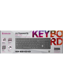 Defender Клавиатура UltraMate SM-535 RU [45535] {Беспроводная, черный, мультимедиа}