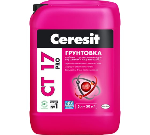 Грунтовка Ceresit СТ 17 для впит.основ (5л) Зима