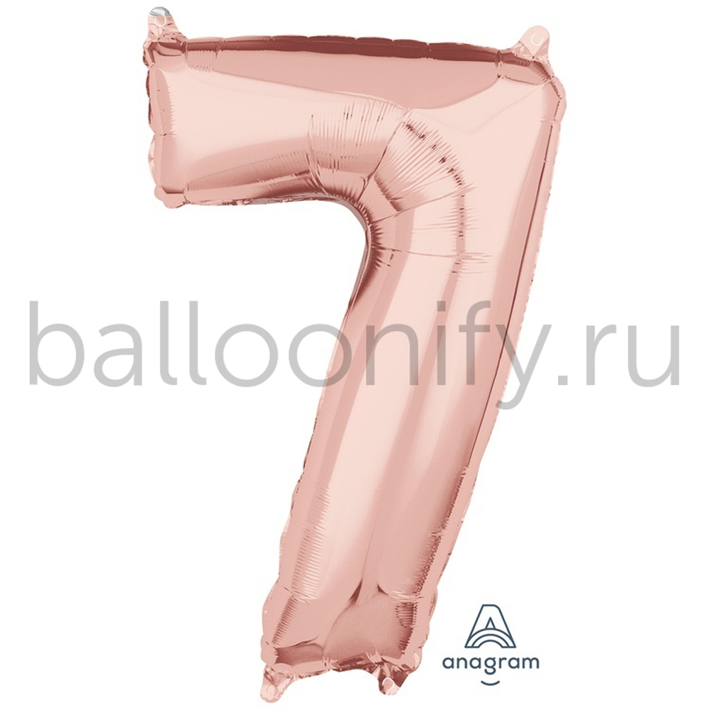 Шар ЦИФРА 7 Rose 26" 66 см
