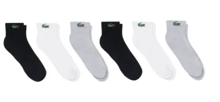 Теннисные носки Lacoste Socks 6P - white/grey/black