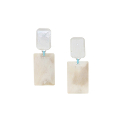 Серьги Nature Bijoux, Milos, с перламутром, окрашенным говлитом и костью, NB26.1-12-90645 (белый)