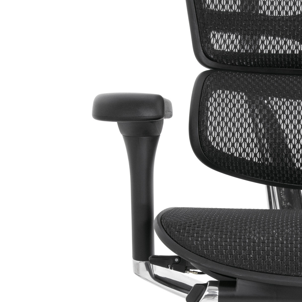 Кресло FALTO Ergohuman Elite 2 с подножкой ( чёрный каркас /сетка чёрный T-168-B1 Black )