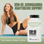 NutraBio, Ашваганда KSM-66, 600 мг, 90 растительных капсул