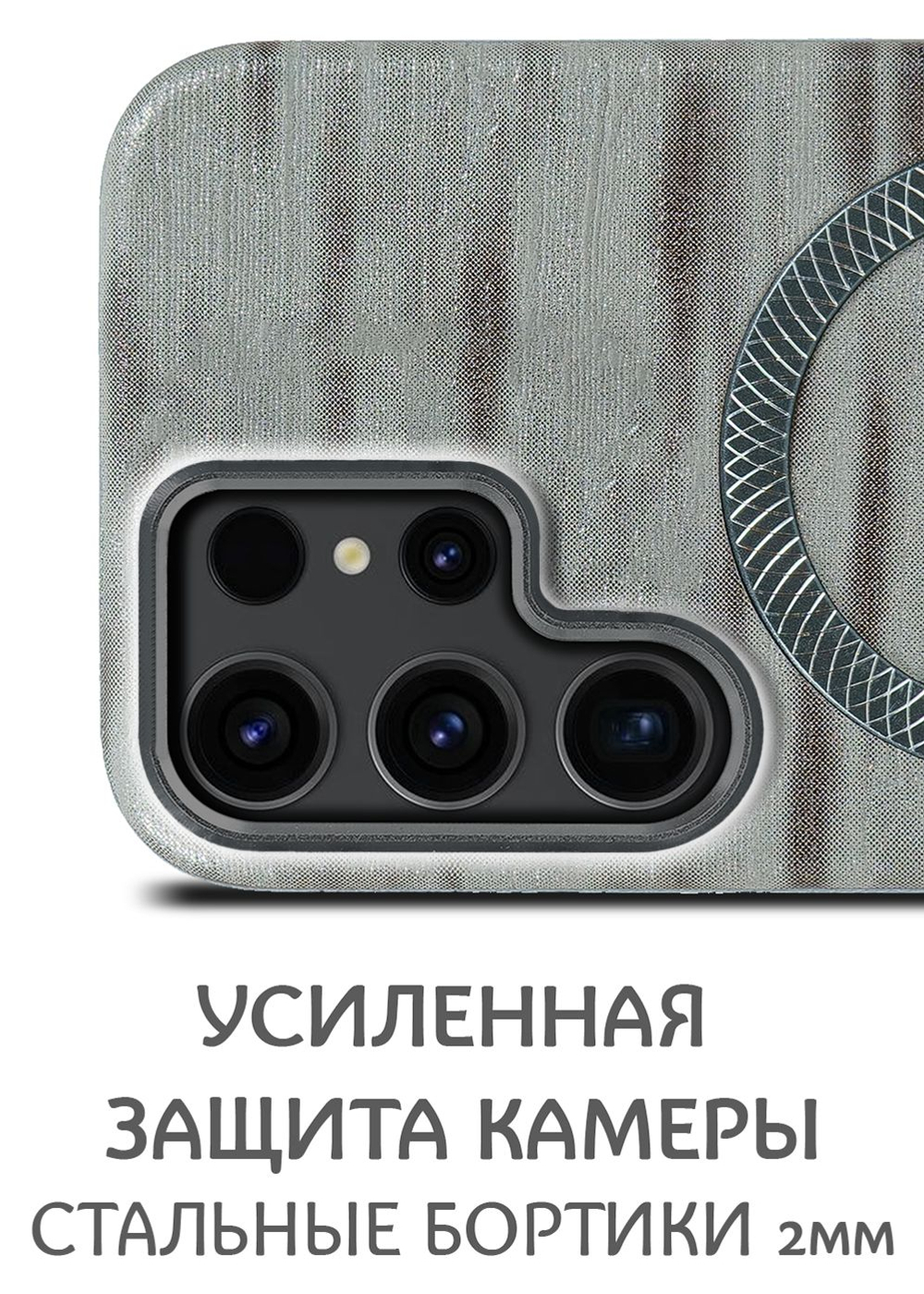 Дизайнерский чехол для SAMSUNG S23 ULTRA с поддержкой беспроводной зарядки