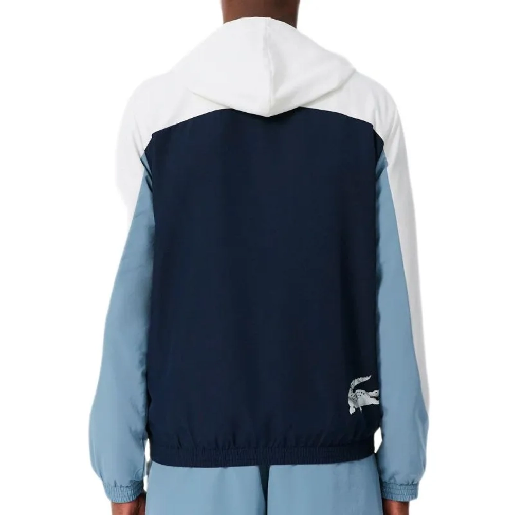 Мужская теннисная куртка Lacoste Sport Colour-Block Track - navy blue/blue/white