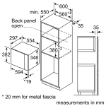 Встраиваемая микроволновая печь Bosch BFL523MS0