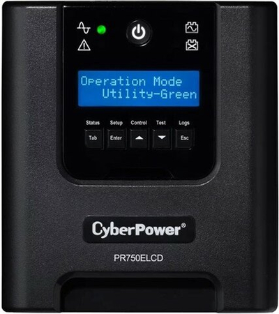 Источники бесперебойного питания (UPS, ИБП) CyberPower Источник бесперебойного питания CyberPower PR750ELCD Line-Interactive 750VA/675W USB/RS-232/EPO/SNMPslot (6 IEC С13)